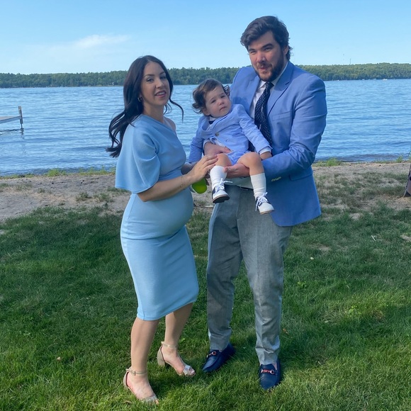 ASOS DESIGN Maternity 1 shoulder strap midi dress - Picture 3 of 8